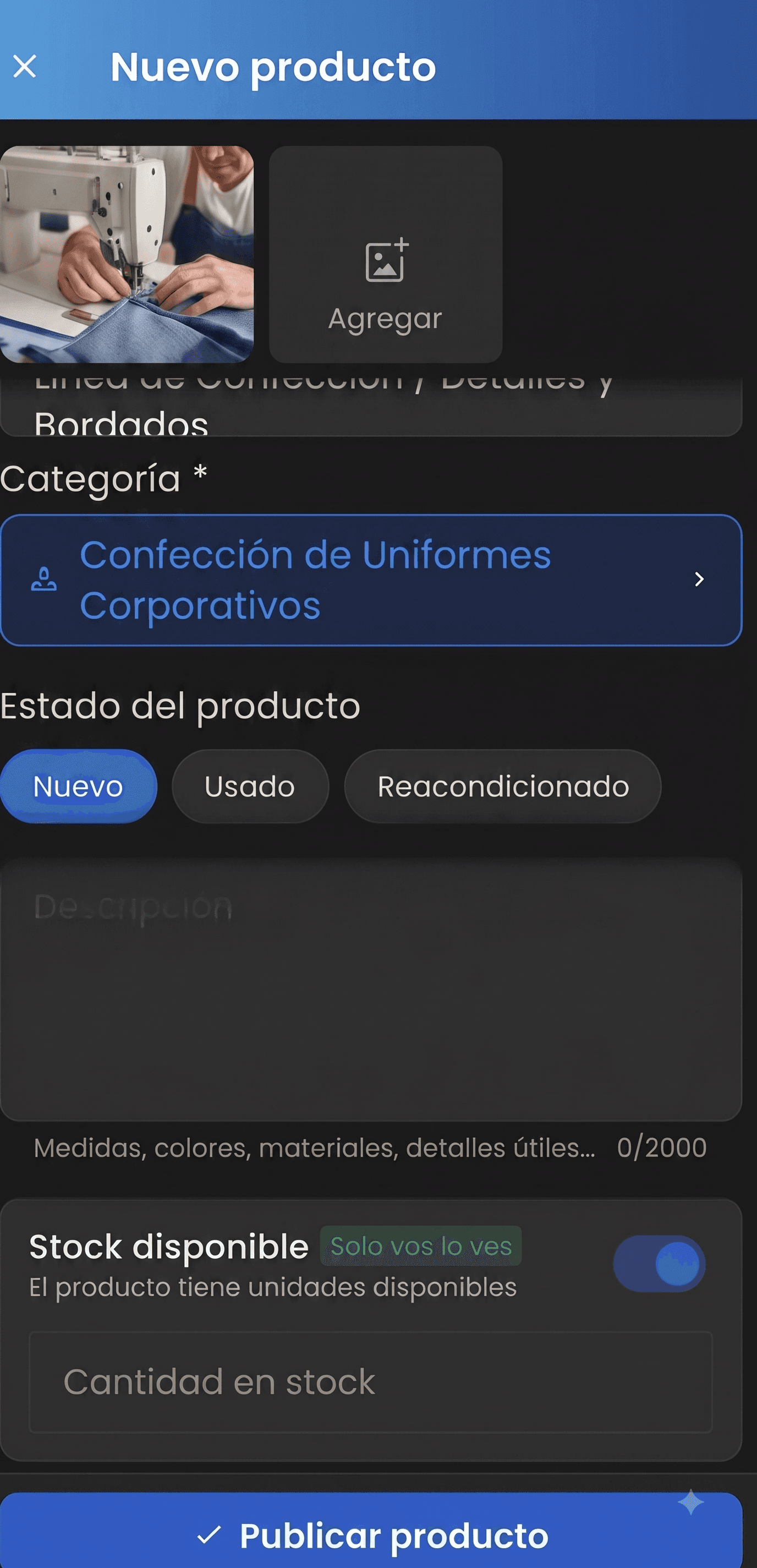 Publicá en minutos